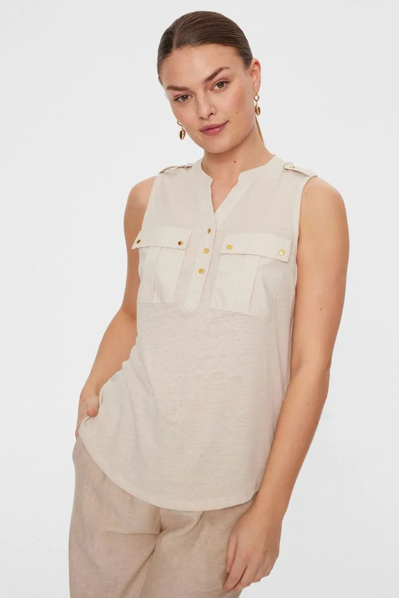 Lavina Top | Moonbeam | Tanktop fra Freequent