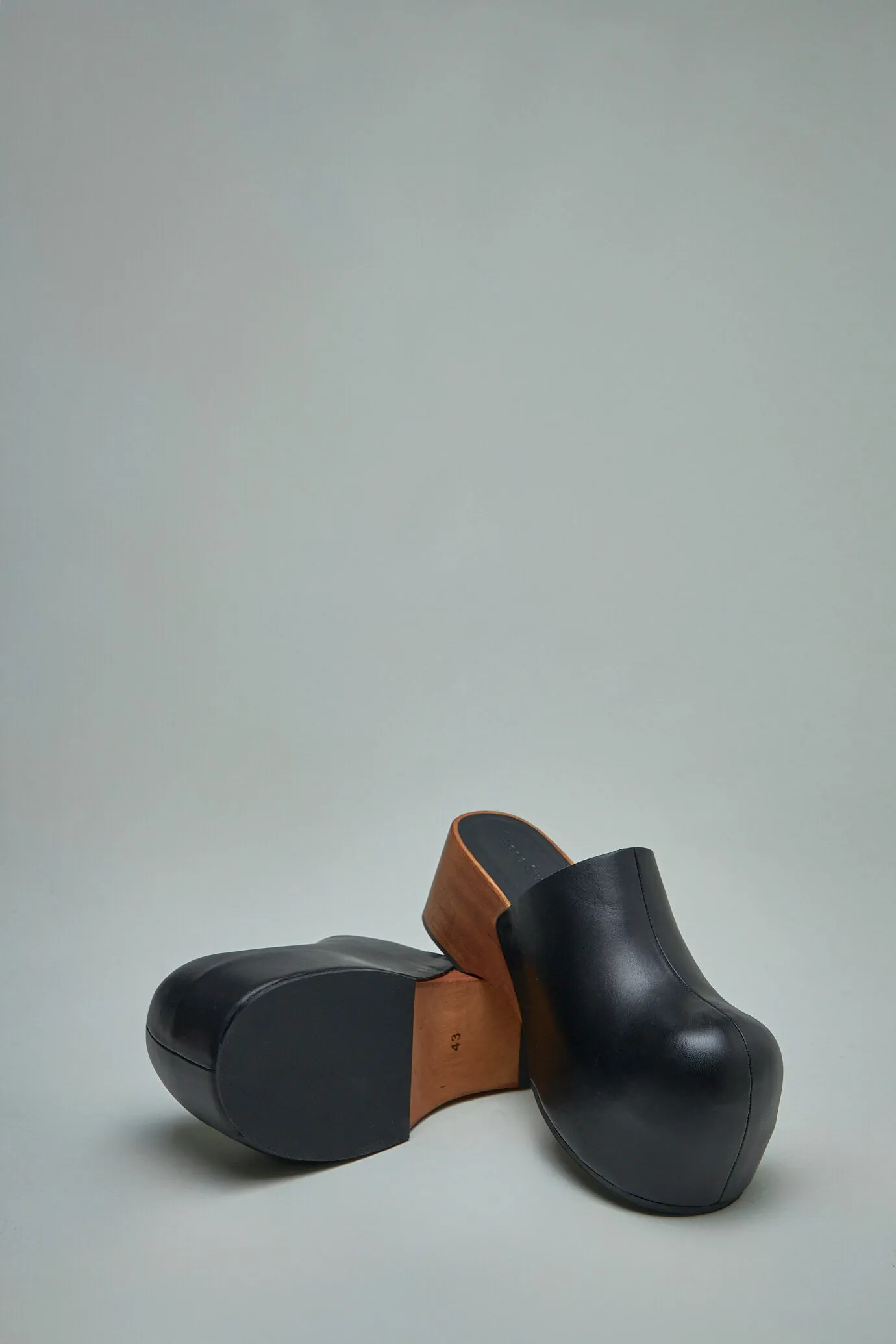 Leather Wood Clogs