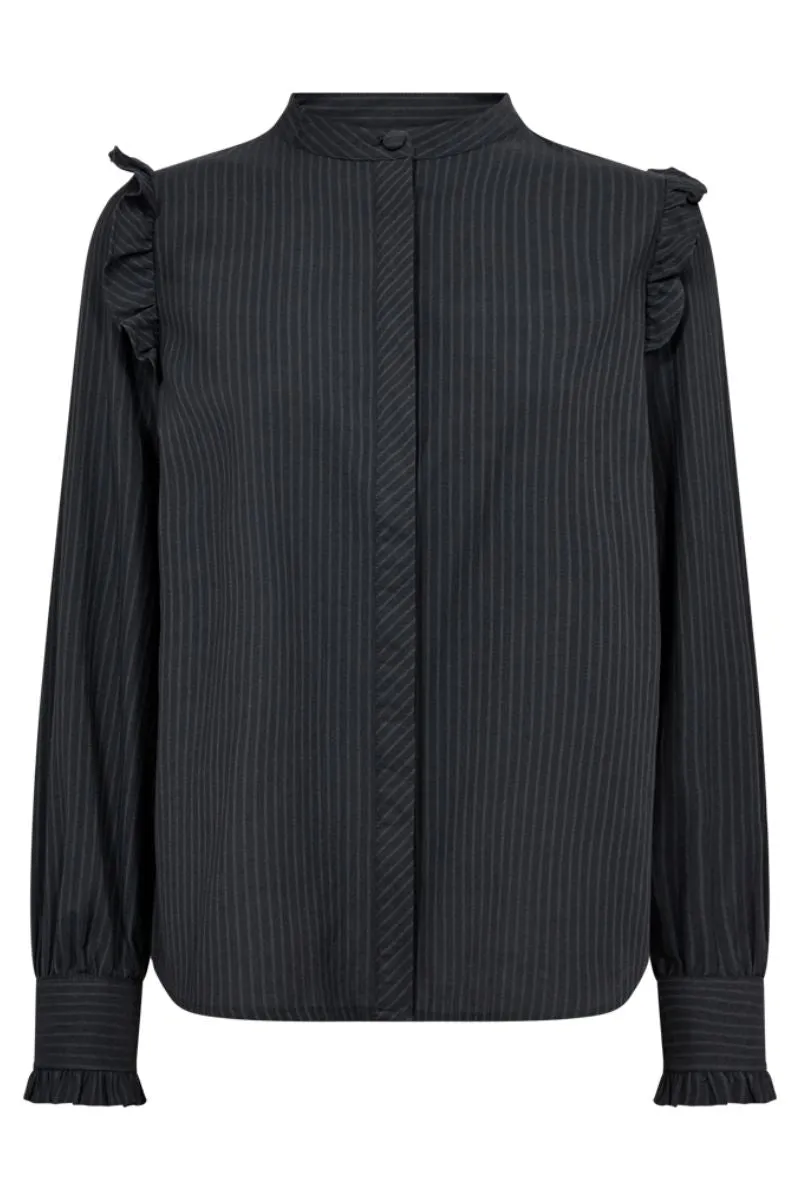 Leli Shirt 204493 | Pirate Black w. Smoked Pearl | Skjorte fra Freequent