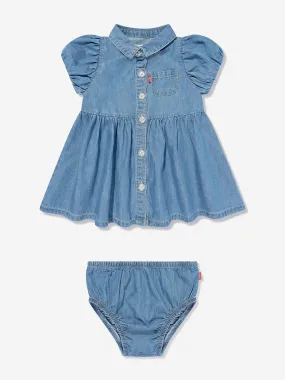 Levi's Wear Baby Girls Denim Dress Set in Blue