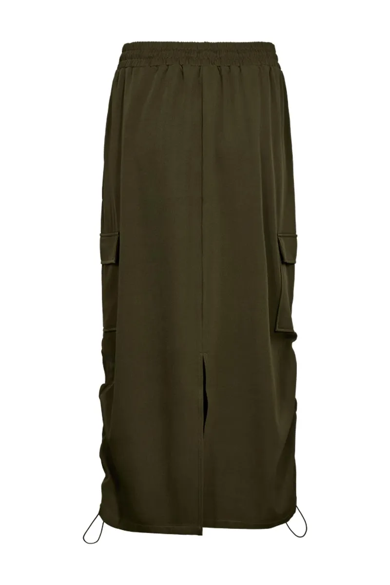 Lilea Skirt | Olive Night | Nederdel fra Freequent