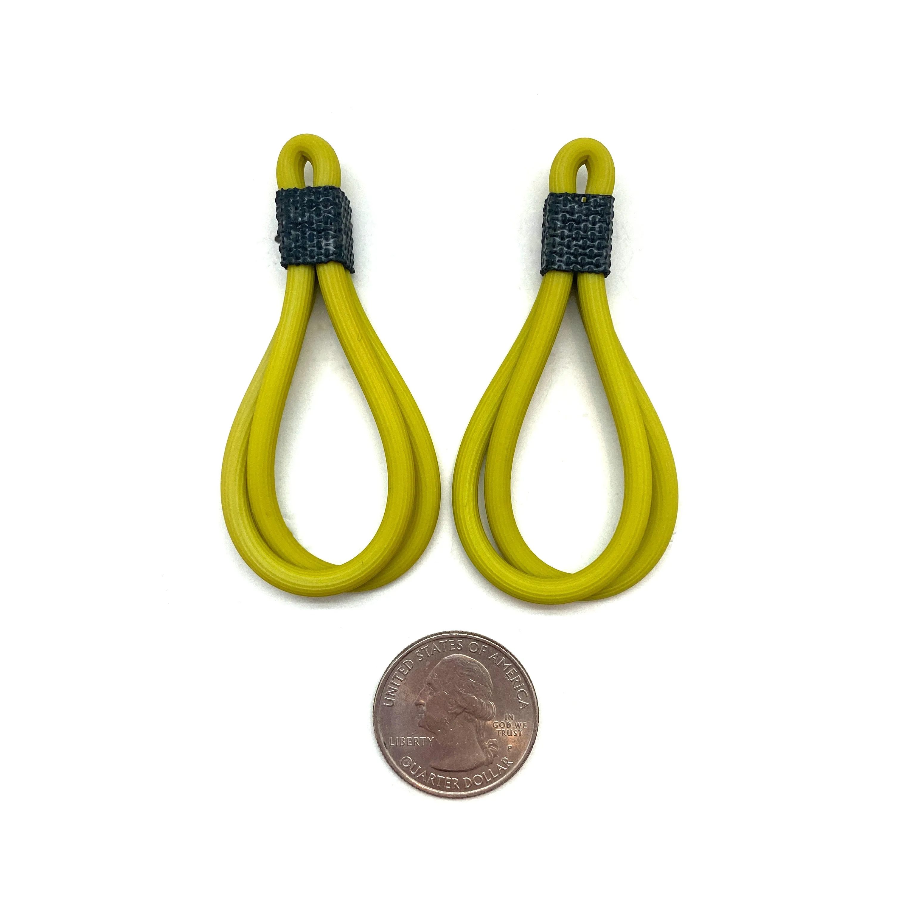 Lime Green Rubber Earrings