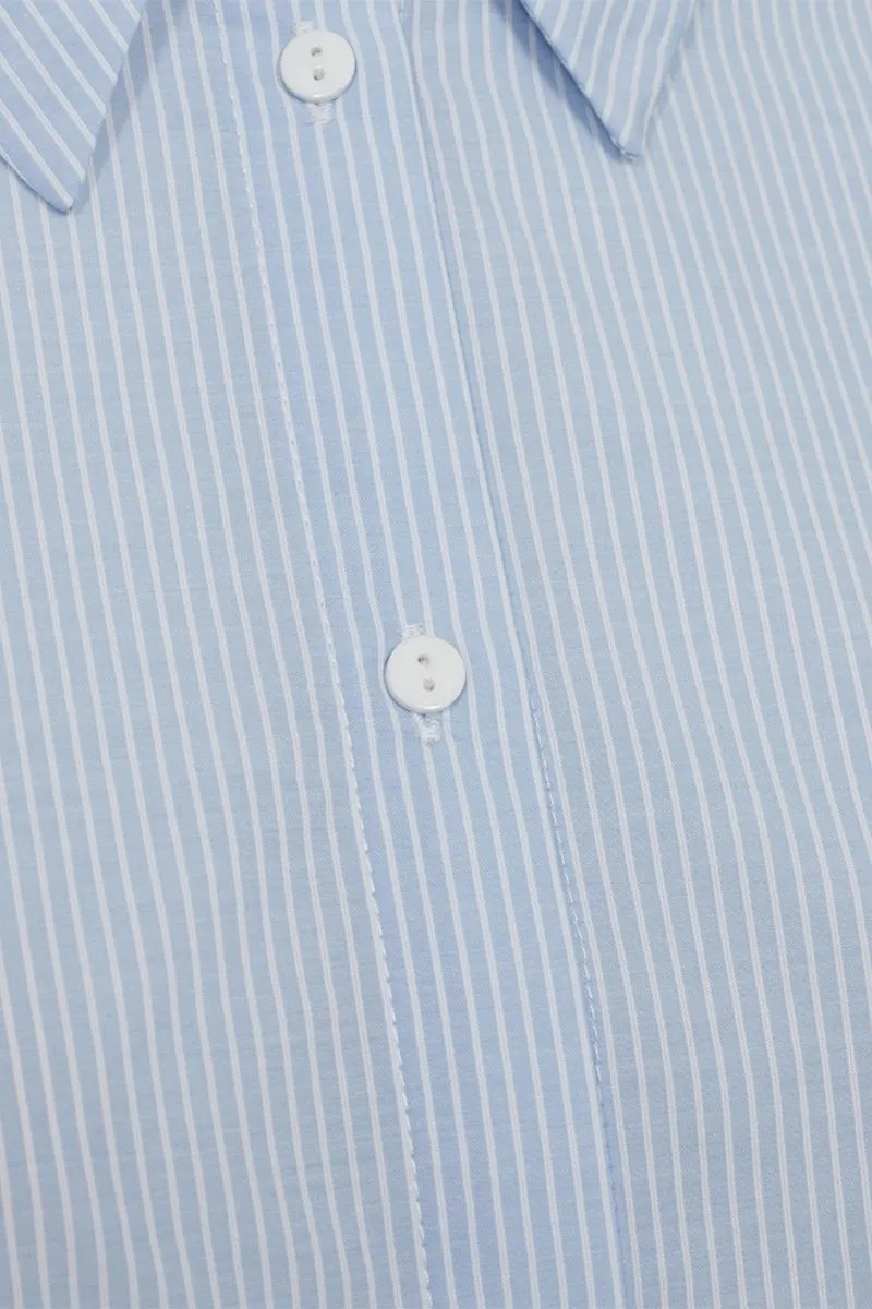 Lindin Shirt 203389 | Della Robbia Blue w. Offwhite | Skjorte fra Freequent