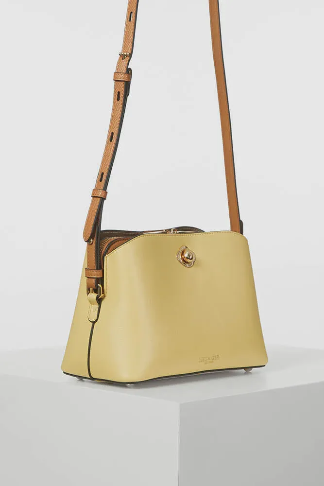 Luella Grey Juliana CrossBody Bag Lemon/Camel