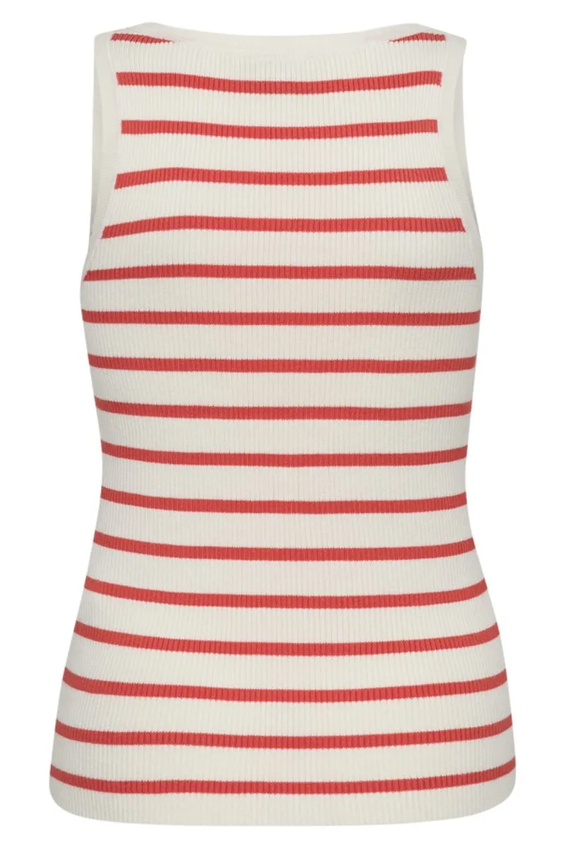 Mandy Tanktop | Tofu W. Hot Coral | Tanktop fra Freequent