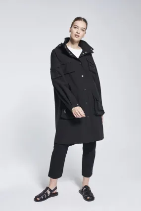 Marila Recycled Materials Raincoat - Black