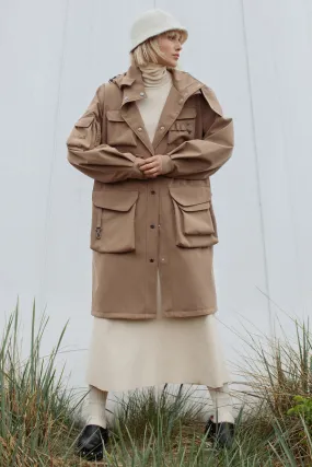 Marila Recycled Materials Raincoat - Sand