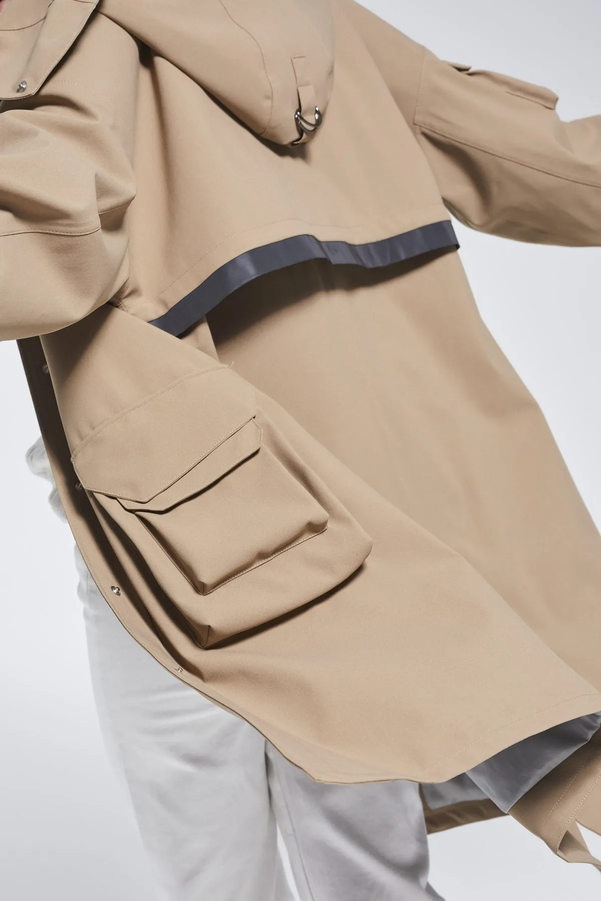 Marila Recycled Materials Raincoat - Sand