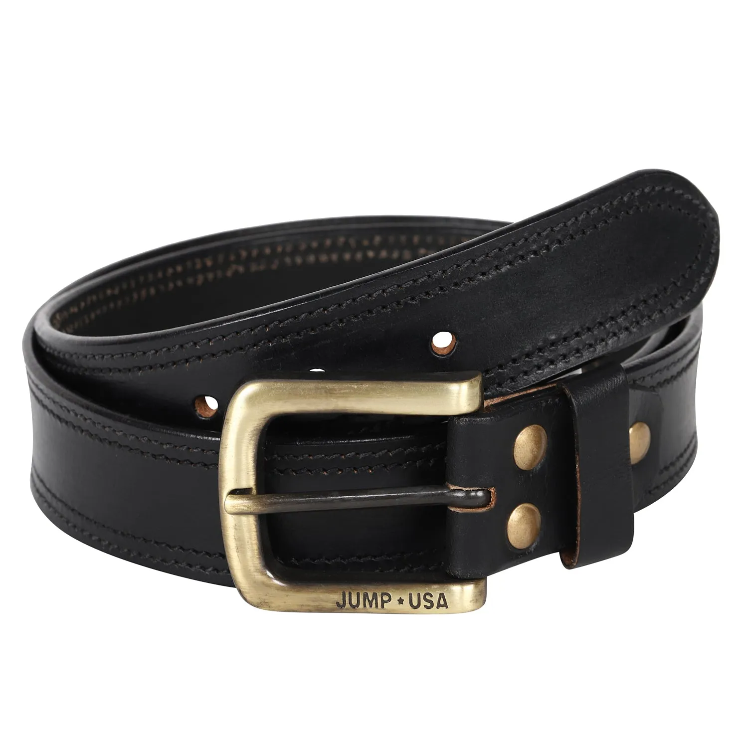 Men Leather Black Belts With Metal Buckle