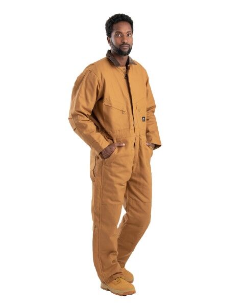 Men's Heritage Duck Insulated Coverall in Brown Duck