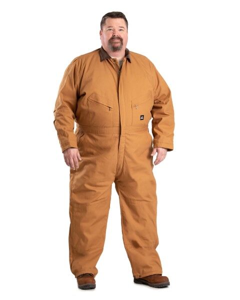 Men's Heritage Duck Insulated Coverall in Brown Duck