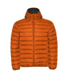 Mens norway quilted insulated jacket vermillion orange Roly