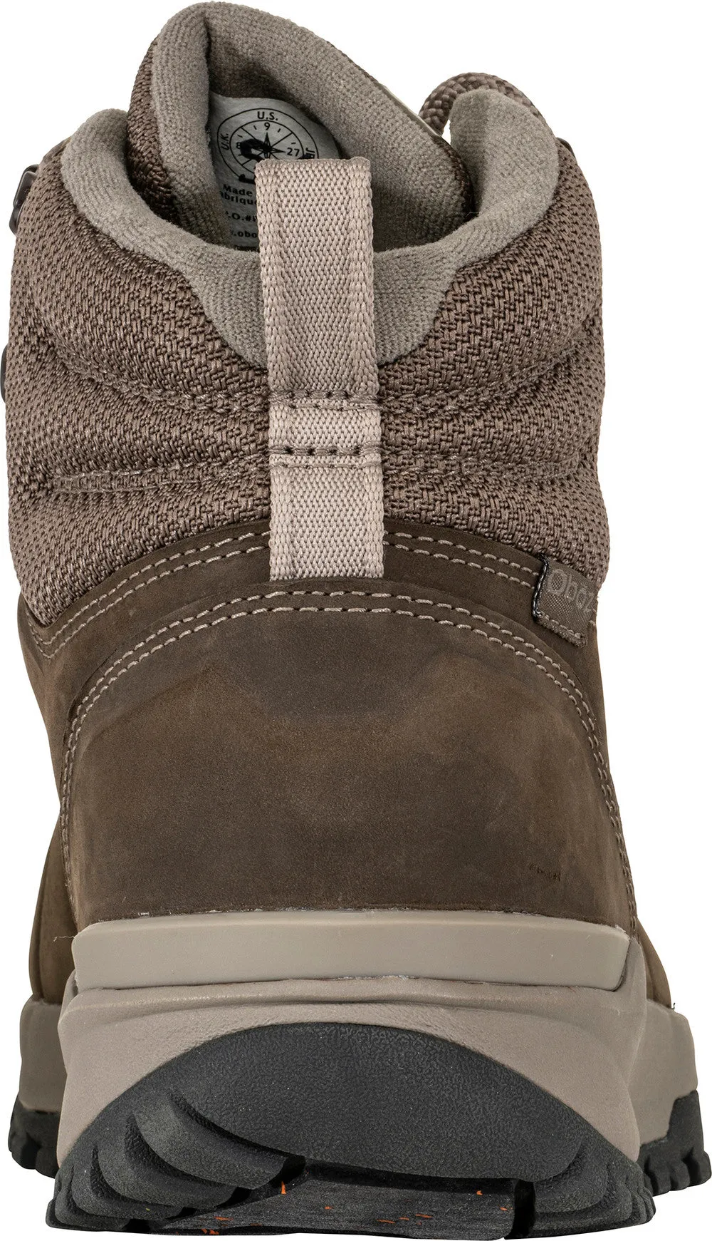 Men's Oboz Andesite II Mid Insulated Waterproof Color: Pebble Brown