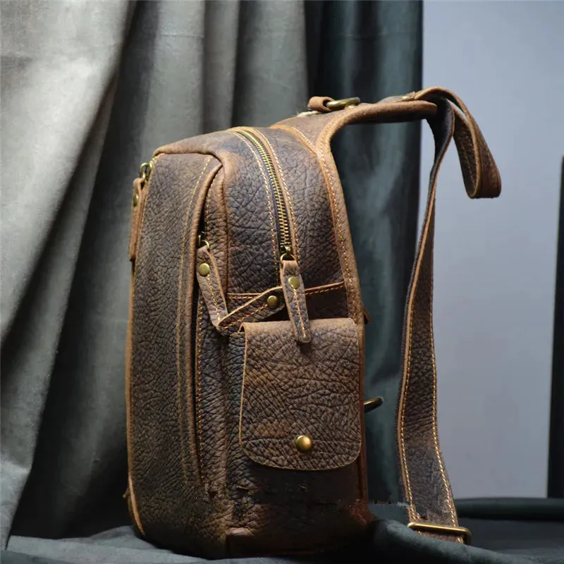 Men's Retro Genuine Leather Daily Travel Multifunctional Chest Bag