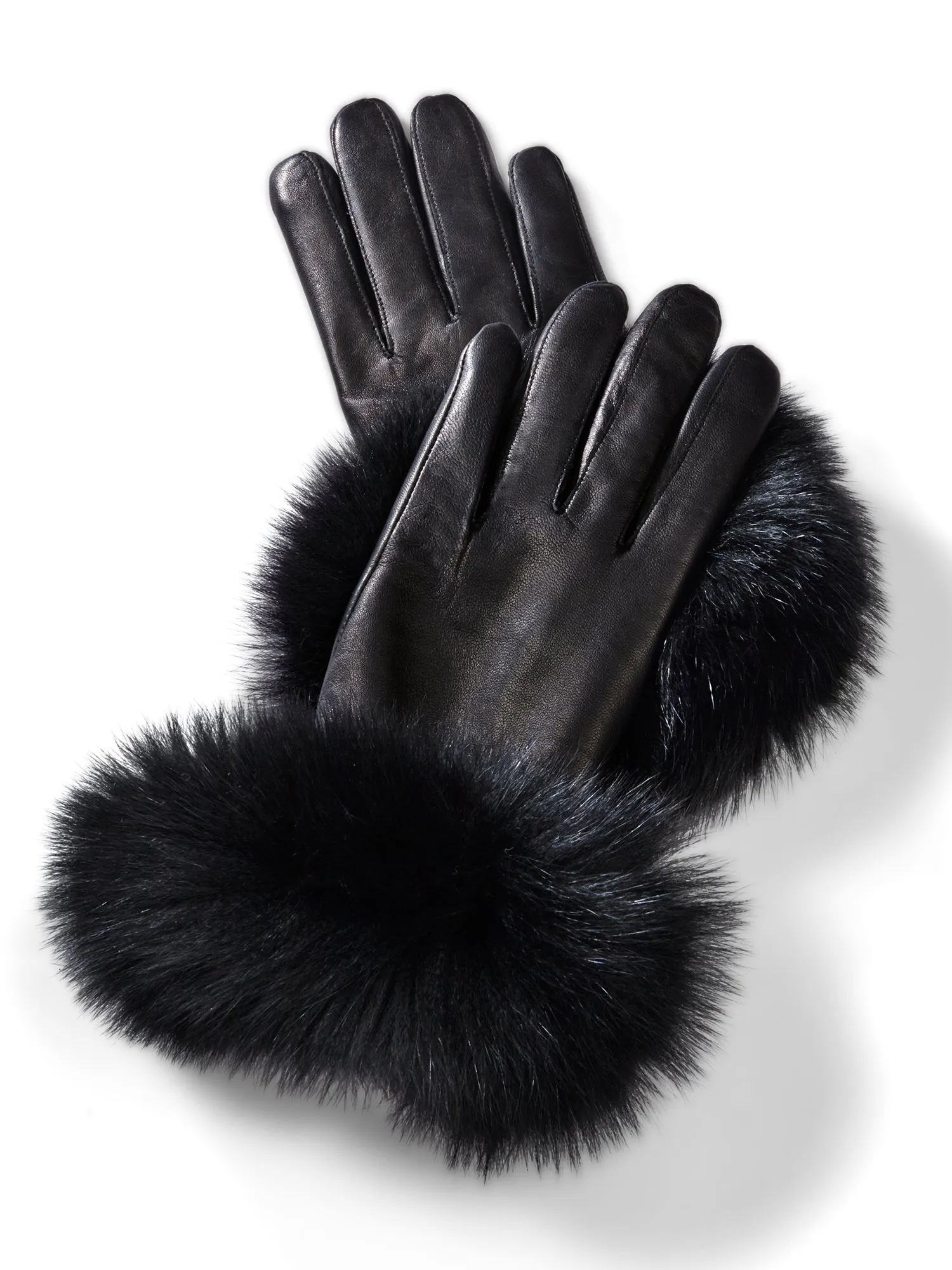 Nappa Leather Fox Fur Glove