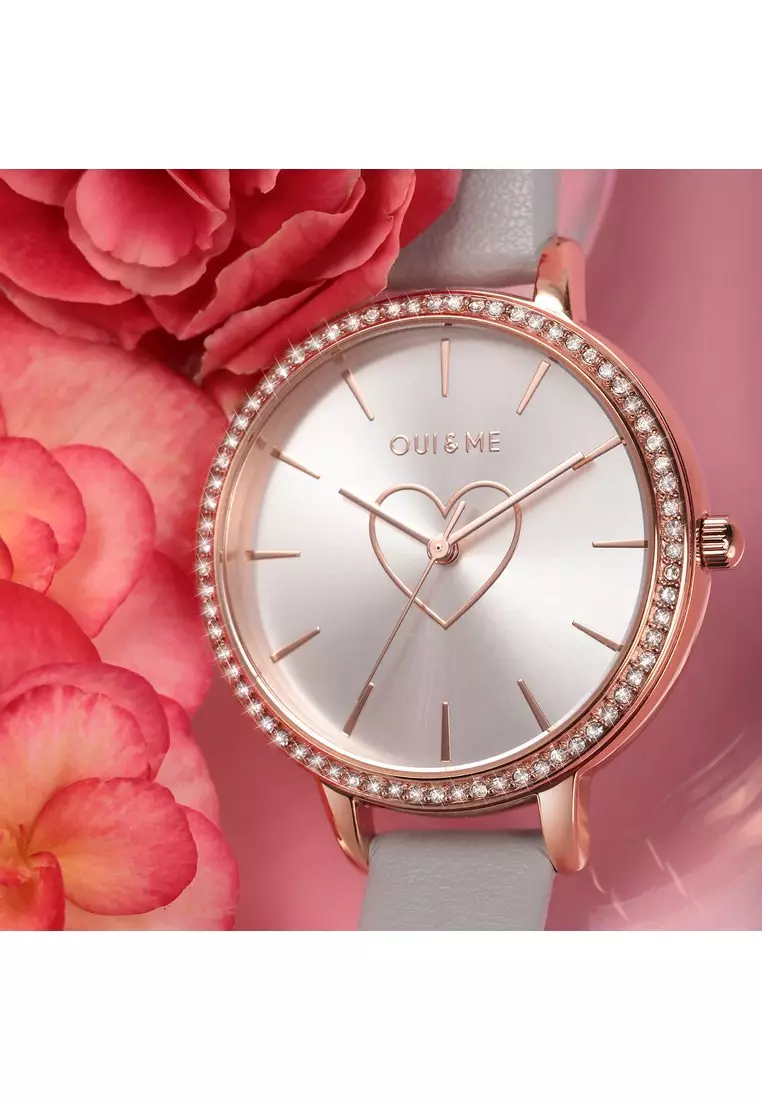 Oui & Me [Sustainable Watch] Oui & Me Amourette Collection 34mm Women's Quartz Watch + Bracelet special set  ME0102