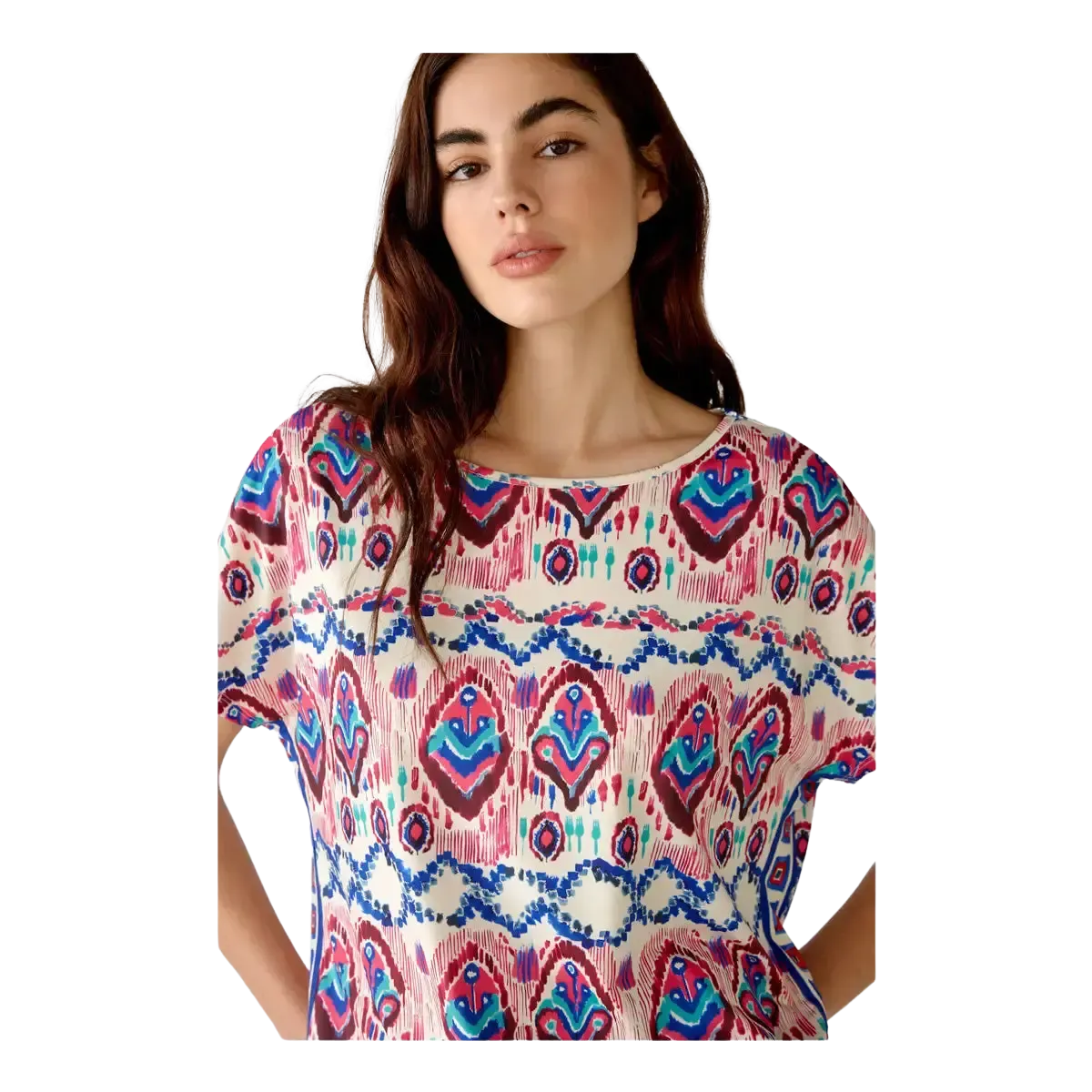 Oui Aztec Print Top