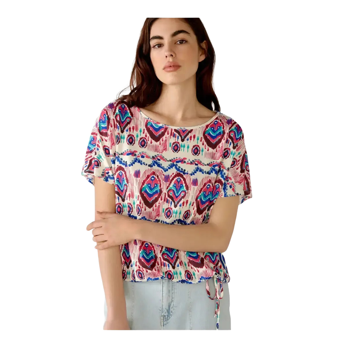 Oui Aztec Print Top