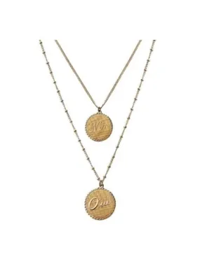 OUI ET Non Disc Necklace