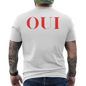 Oui French Slogan Cute Yes France Men's T-shirt Back Print