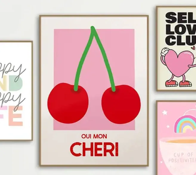 Oui Mon Cheri Cherry Poster (not framed)