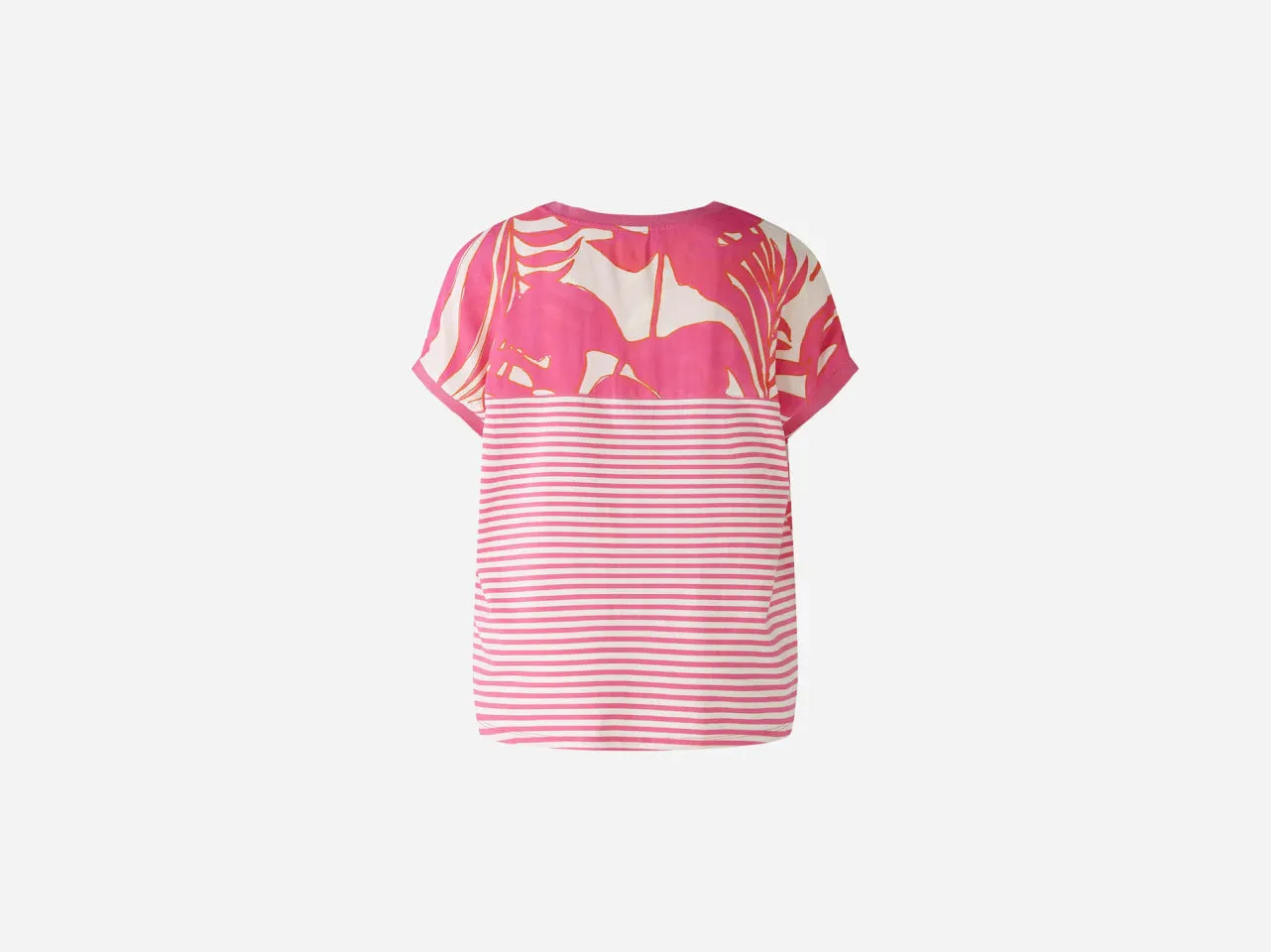 Oui Print Front Jersey Back Top