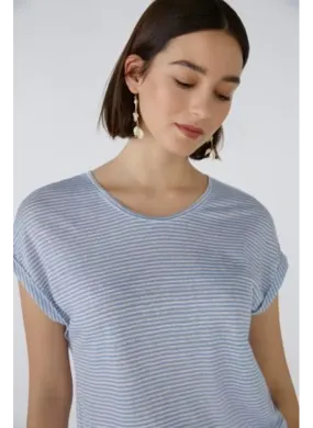 Oui Striped Linen T-Shirt