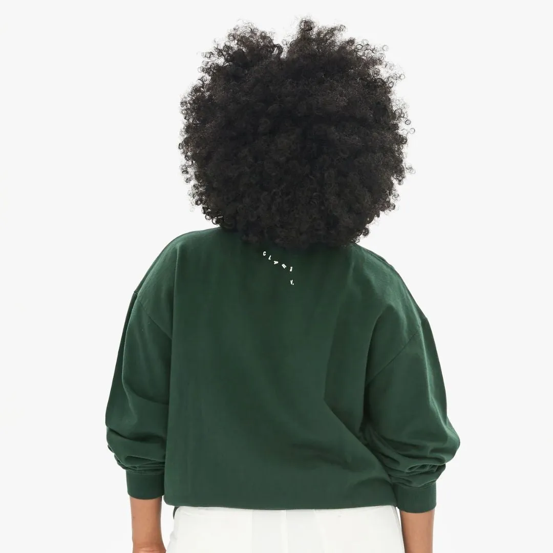 Oui Sweatshirt (Forest + Cream)