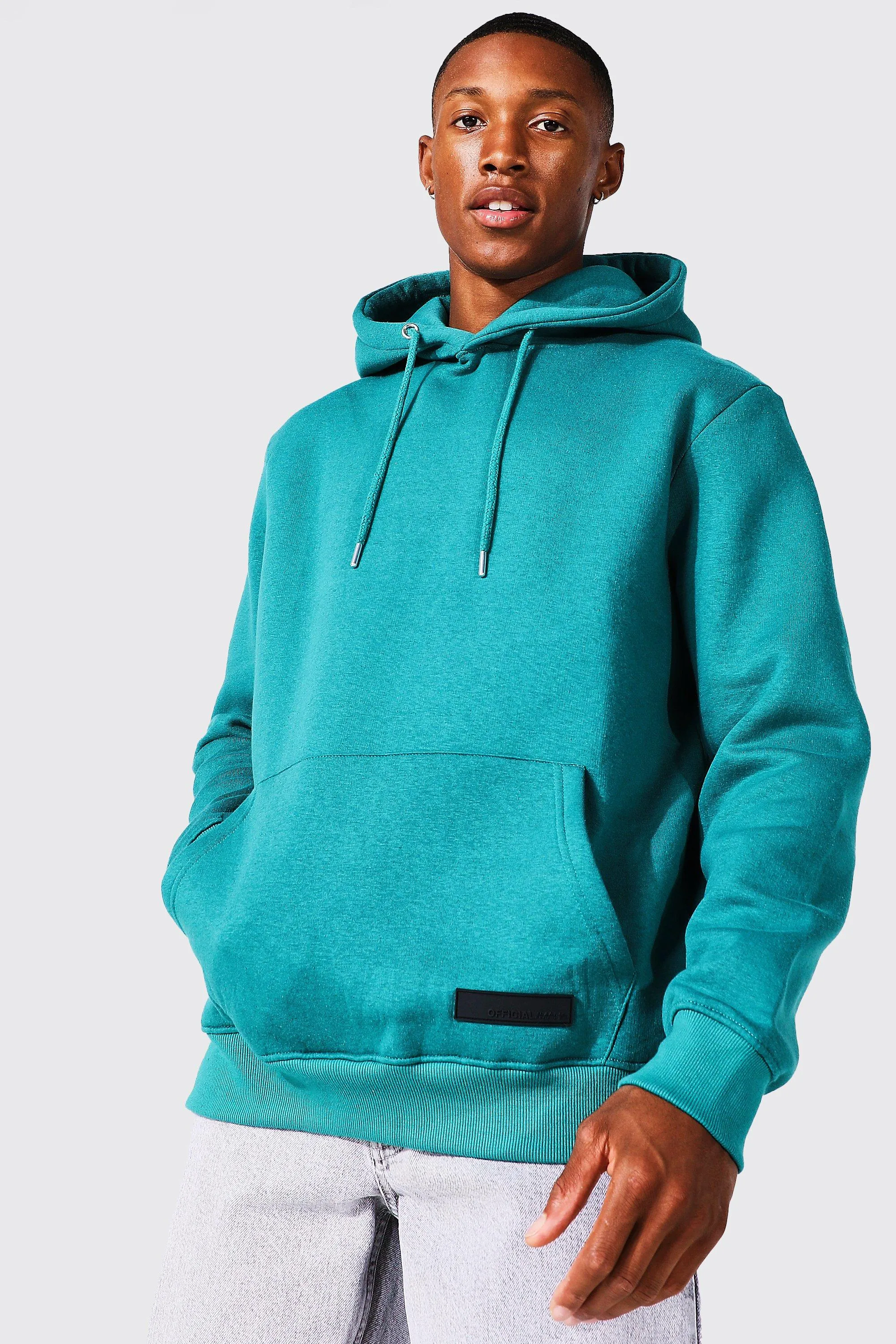 Over The Head Hoodie With Rubber Tab