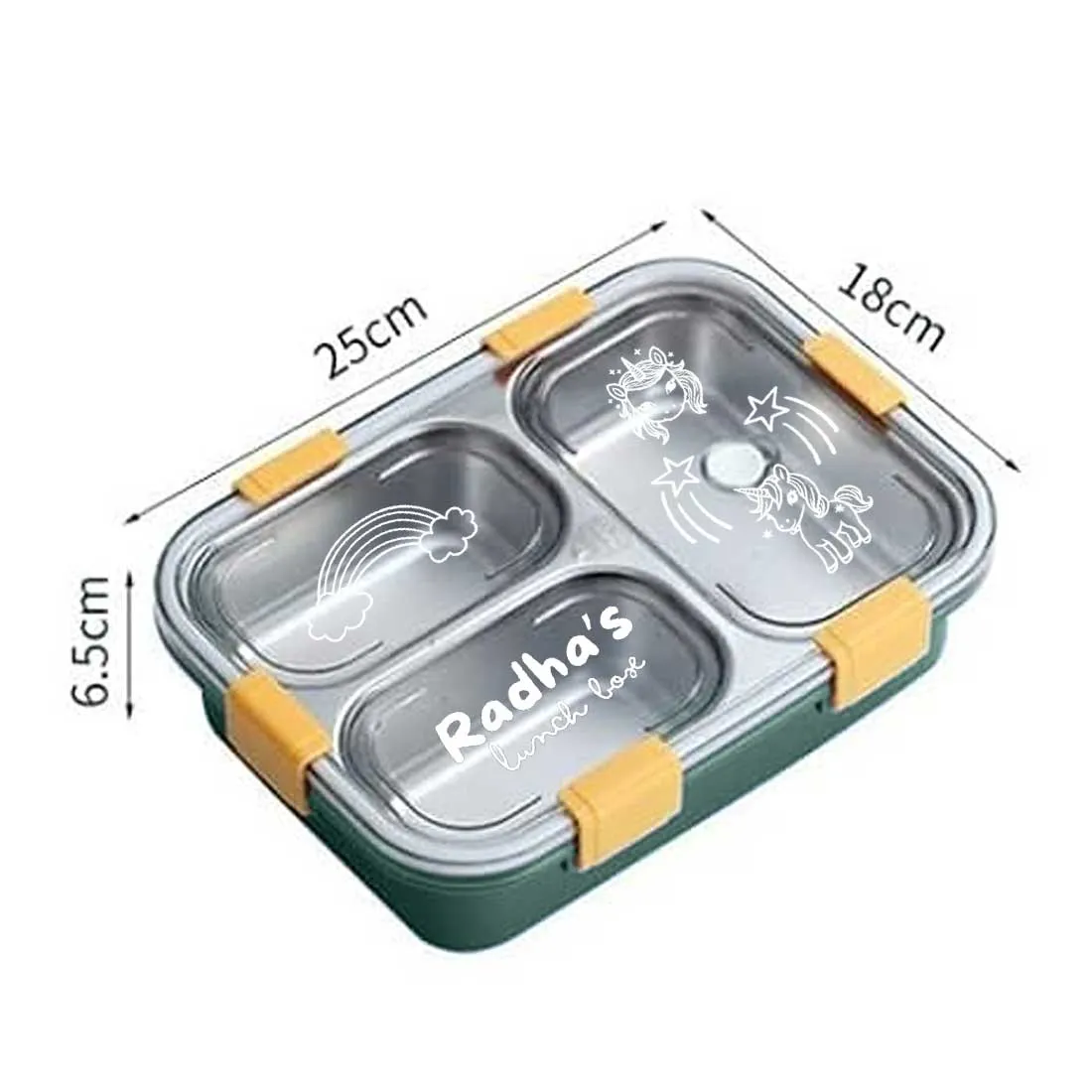 Personalised Childrens Lunch Box Stainless Steel Insulated Tiffin Box