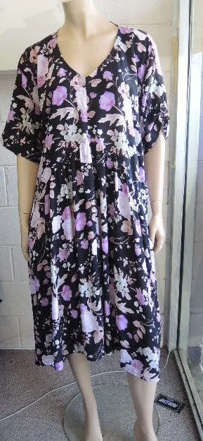 Plusss Rayon Peaked waist dress