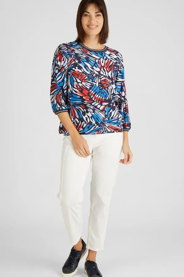 Rabe & LecomteALLOVER BUTTERFLY PRINT BLOUSE