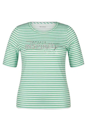 Rabe & LecomteART OF LIVING GREEN STRIPED T-SHIRT