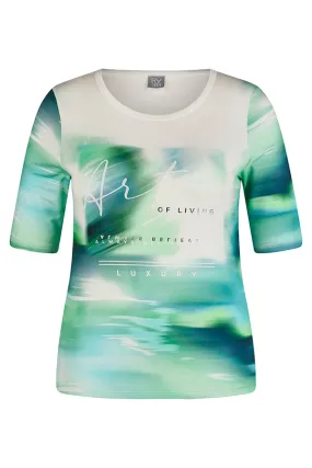 Rabe & LecomteART OF LIVING GREEN WATERCOLOR T-SHIRT