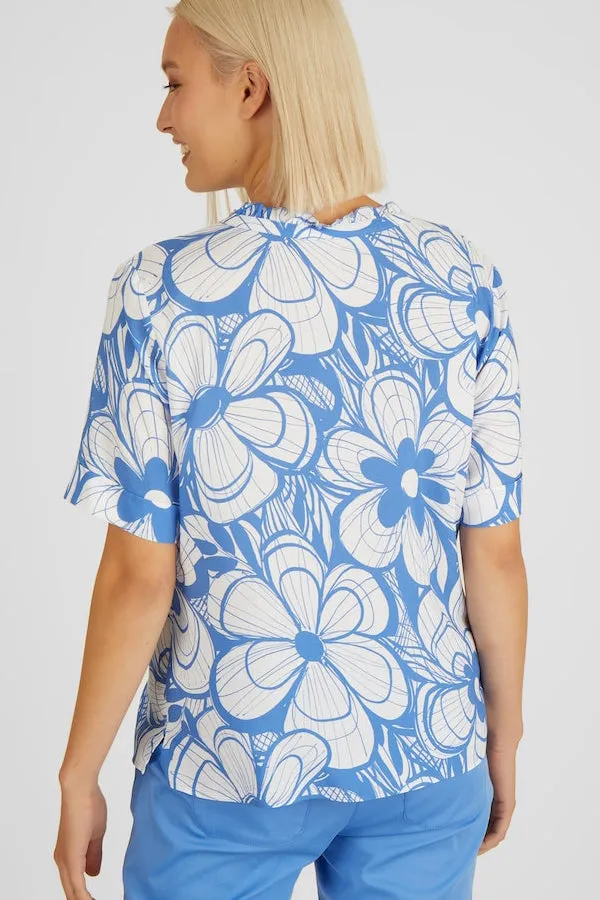 Rabe & LecomteAZURE FLORAL PRINT BLOUSE