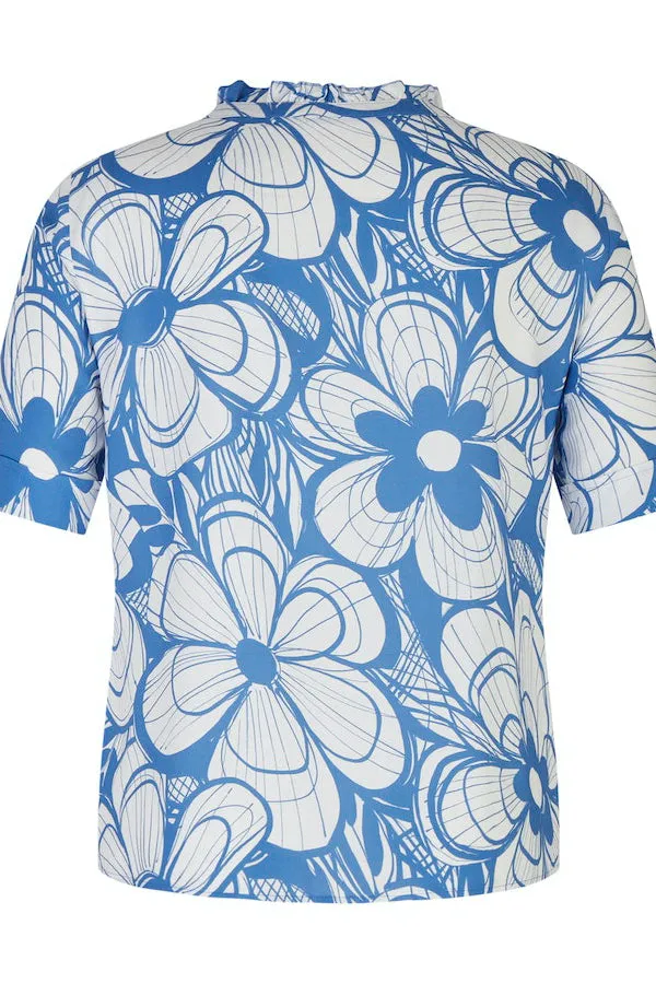 Rabe & LecomteAZURE FLORAL PRINT BLOUSE