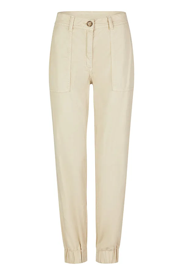 Rabe & LecomteBEIGE ELASTICATED HEM TROUSER