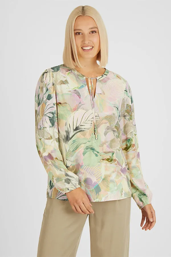 Rabe & LecomteBEIGE FLORAL PRINT BLOUSE