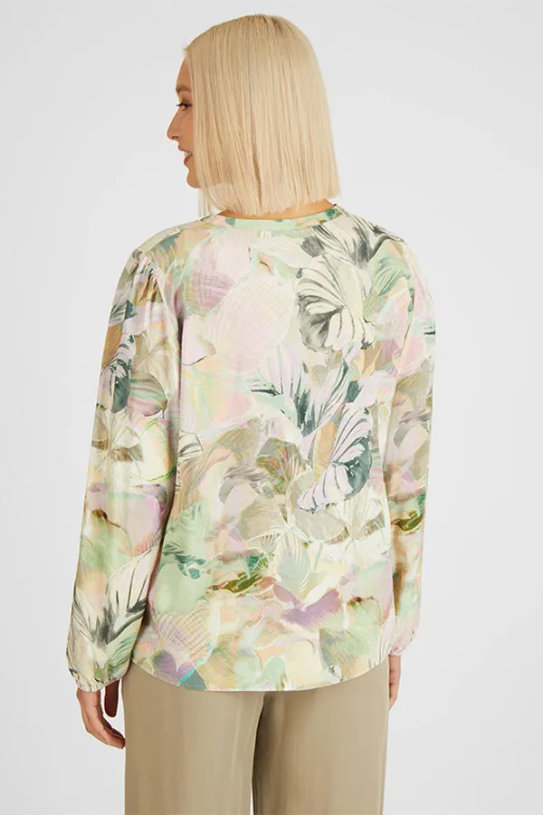 Rabe & LecomteBEIGE FLORAL PRINT BLOUSE