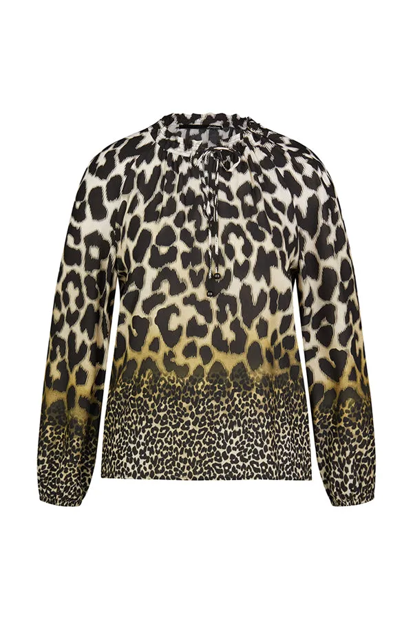 Rabe & LecomteBLACK ANIMAL PRINT BLOUSE