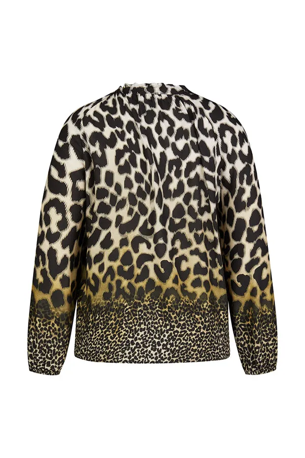 Rabe & LecomteBLACK ANIMAL PRINT BLOUSE