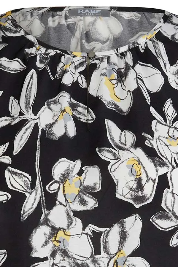 Rabe & LecomteBLACK FLORAL PRINT BLOUSE