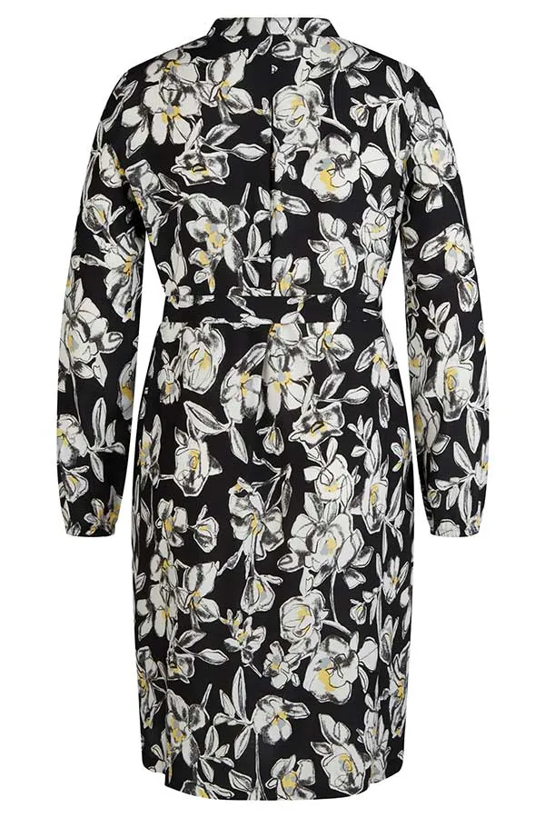 Rabe & LecomteBLACK FLORAL PRINT DRESS