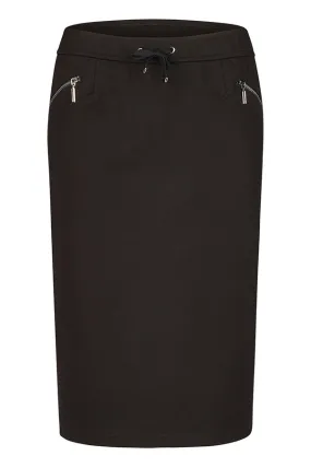 Rabe & LecomteBLACK ZIPPED POCKET BASIC SKIRT