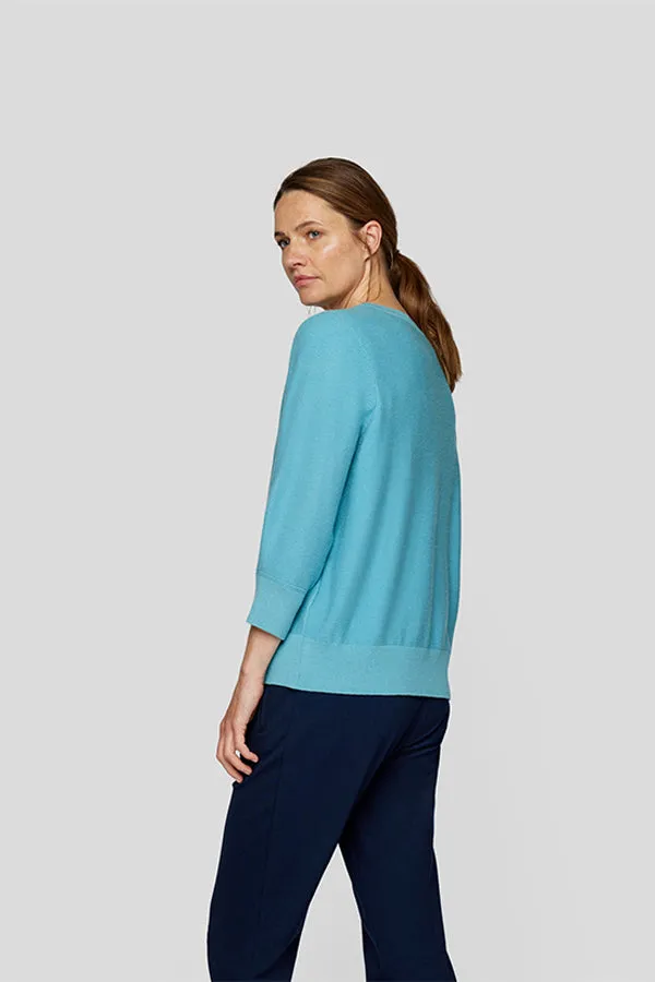 Rabe & LecomteBLUE 3/4 KNIT SWEATSHIRT