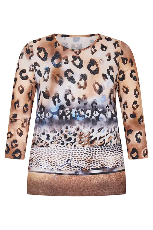 Rabe & LecomteBLUE ANIMAL PRINT T-SHIRT