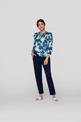 Rabe & LecomteBLUE FLORAL PRINT BLOUSE