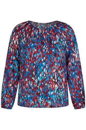 Rabe & LecomteBLUE PINK ABSTRACT PRINT BLOUSE