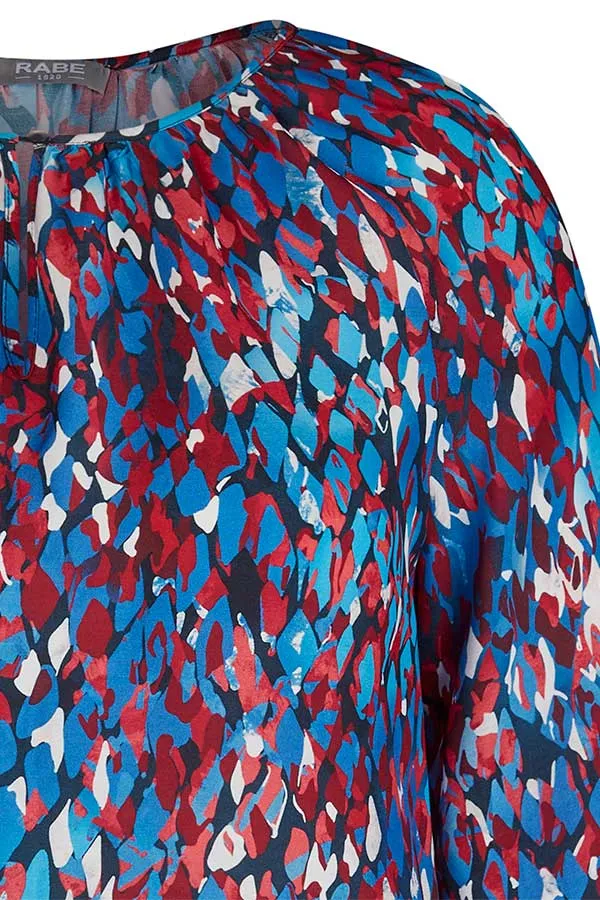 Rabe & LecomteBLUE PINK ABSTRACT PRINT BLOUSE