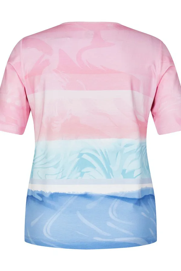 Rabe & LecomteBLUE PINK GRADIENT STRIPE T-SHIRT